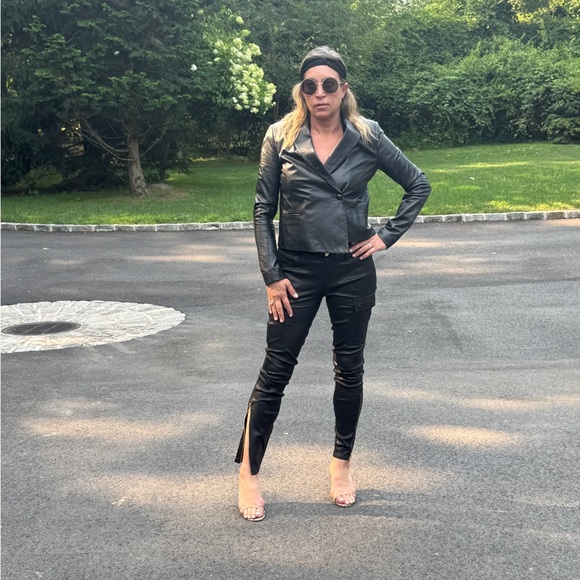 J Brand Black Leather Jacket/ Blazer - Picture 10 of 10